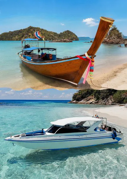Scenic boat transfer service for beach wedding venues and destination ceremonies in Phuket