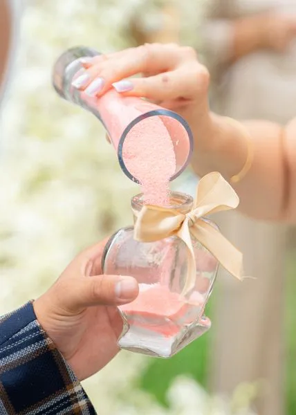 Romantic sand ceremony ritual for beach weddings and destination ceremonies in Phuket