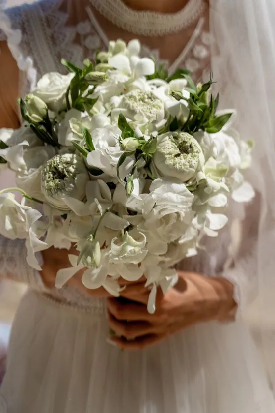 Wedding bouquet with tropical flowers in Phuket
