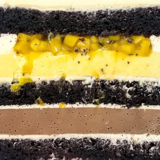 Chocolate mango wedding cake in Phuket