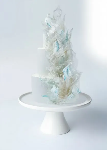 Custom wedding cake design for Beach wedding in Phuket with tropical decorations