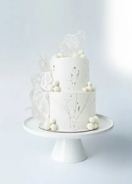 Multi-tier custom wedding cake for luxury resort wedding in Phuket