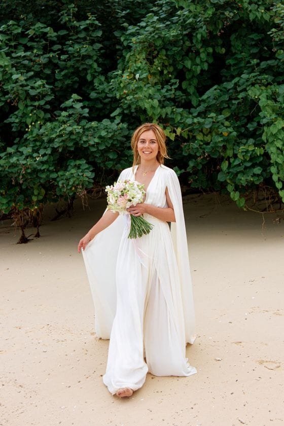 Wedding dress rental Phuket - elegant white wedding gown