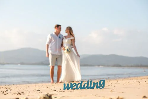 Turquoise classic floral wedding arch, Phuket — photo 36