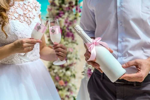 Pink classic floral wedding arch, Ulyana and Andrei, Phuket — photo 12