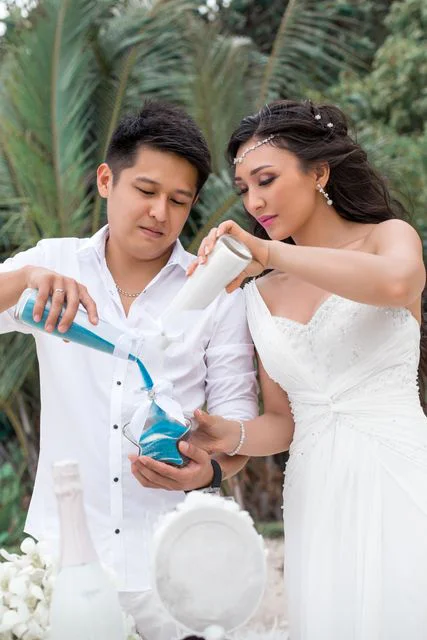 White classic floral wedding arch, Kristina and Dima, Phuket — photo 8