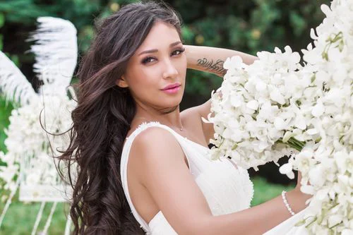 White classic floral wedding arch, Kristina and Dima, Phuket — photo 23