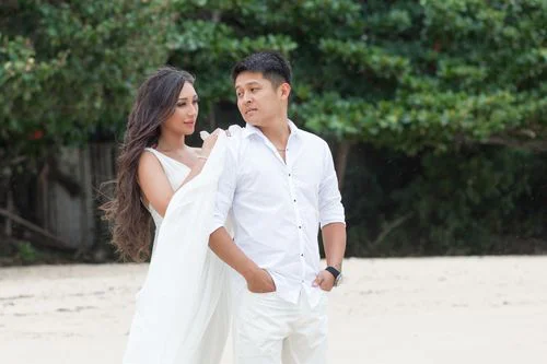 White classic floral wedding arch, Kristina and Dima, Phuket — photo 33