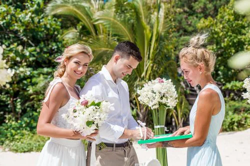 Green geometric bamboo wedding arch, Ina and Tautvydas, Phuket — photo 14