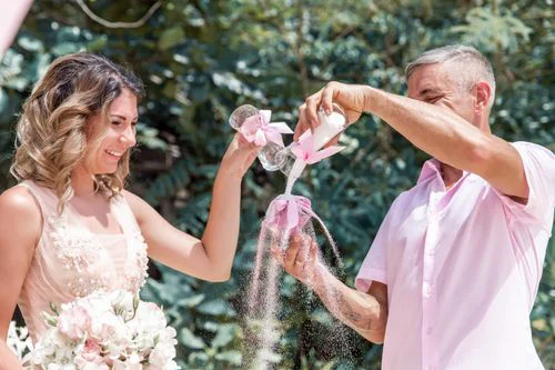 Pink geometric wedding arch, Misha and Larisa, Phuket — photo 8