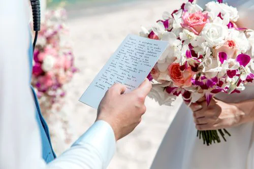 White and pink geometric wedding arch, Alla and Antonii, Phuket — photo 11